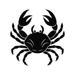 Crab silhouette isolated on white background