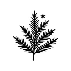 vector silhouette of a tree