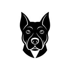 portrait of a black dog