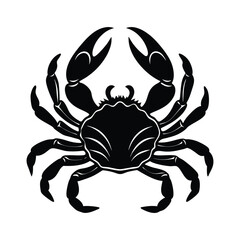 Crab silhouette isolated on white background