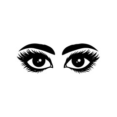 Fototapeta premium woman eyes vector icon