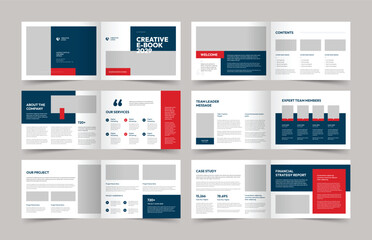 E-Book Layout, Landscape Minimal eBook Template