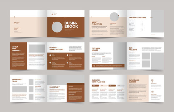 Fashion eBook Template Layout, Landscape eBook Brochure