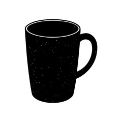 black cup isolated on white