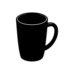 white cup isolated on black