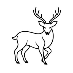 Obraz premium Stylized deer icon symbolizing grace, strength, and wildlife beauty.