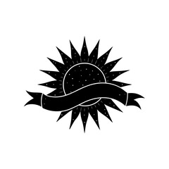 sun in the form of a flower