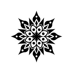 black and white flower