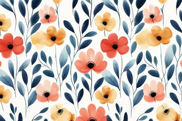 seamless pattern with flowers