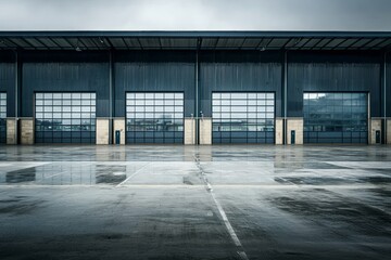 Contemporary warehouse architecture showcasing open space.