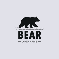 Powerful Bear Logo Representing Strength and Nature