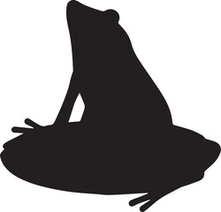 silhouette of a frog sheet fully editable vector file