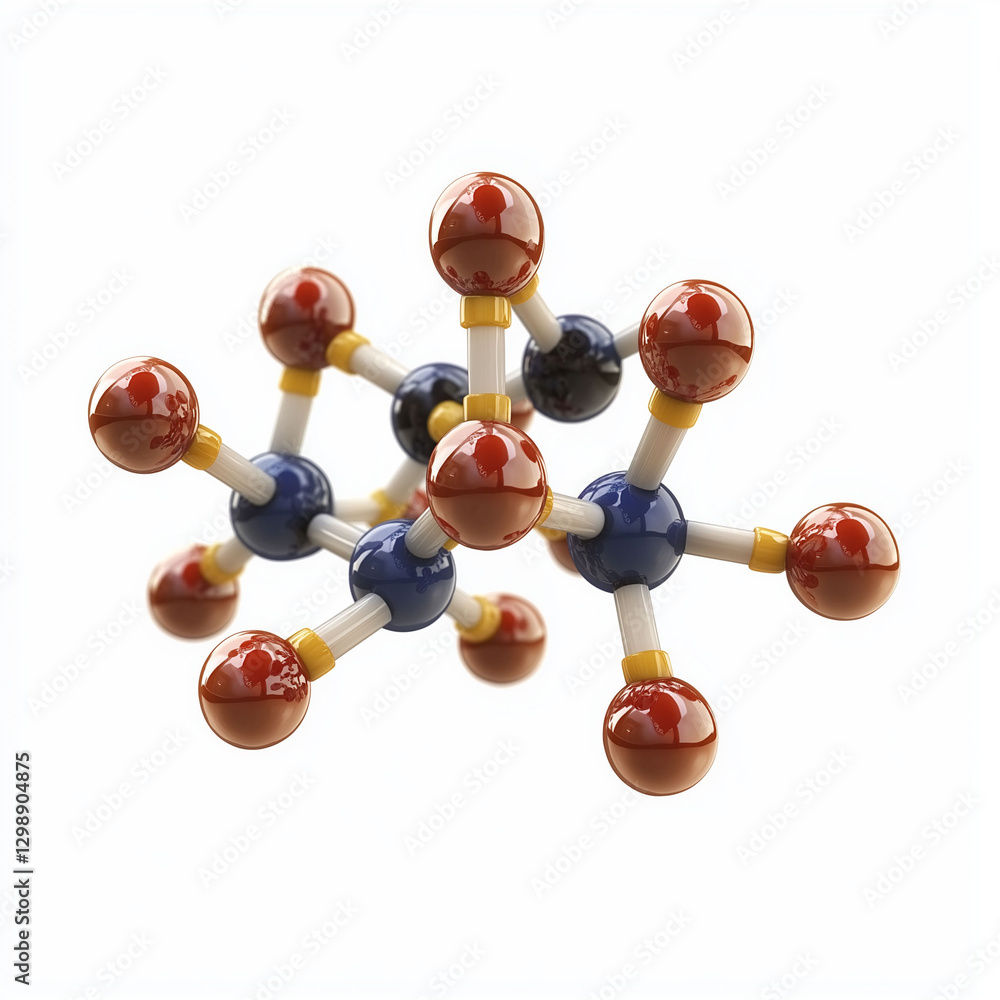 Poster triglyceride lipid health. a hyper-realistic 3d molecular structure rendering.