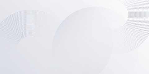 Abstract white background with white circle lines digital future design abstract modern vector