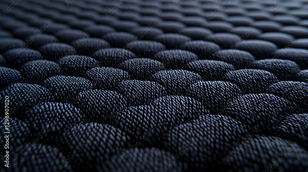 Poster Dark Textured Fabric Surface Displaying Geometric Weave Pattern