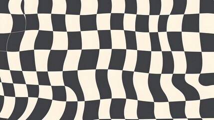 Striking Checkered Pattern in Crisp Monochrome Design