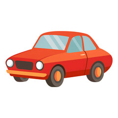Fototapeta premium red car isolated on white