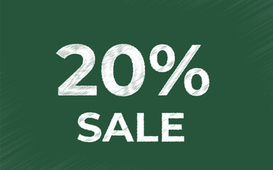 20% sale inscription with chalk on a school board
Vector school blackboard chalk inscription 
September 1st, back to school