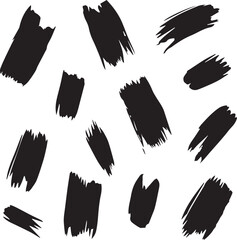 Black brush strock set 