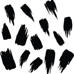 Black brush strock set 