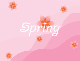 Abstract spring blossom background, illustration. Peach, sakura tree flowers, pink shades, colors. Wallpaper concept for sale, advertisement, seasonal promotion, banner, poster. Vector illustration