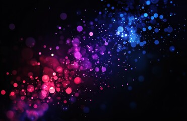 Colorful Bokeh Effect with Vibrant Pink, Purple, and Blue Lights on a Dark Background for Abstract Art and Creative Design Projects