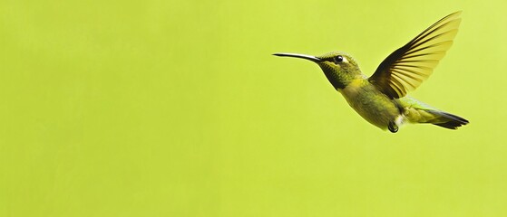 Fototapeta premium Vibrant Green Violet-ear Hummingbird Image for Adobe Stock