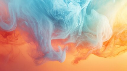 Fototapeta premium Serene Fluid Gradient: Smooth Blend of Warm and Cool Tones for Abstract Background Design