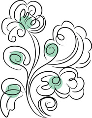 Hand drawn flower