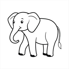 Fototapeta premium Elephant vector illustration Vector Coloring book