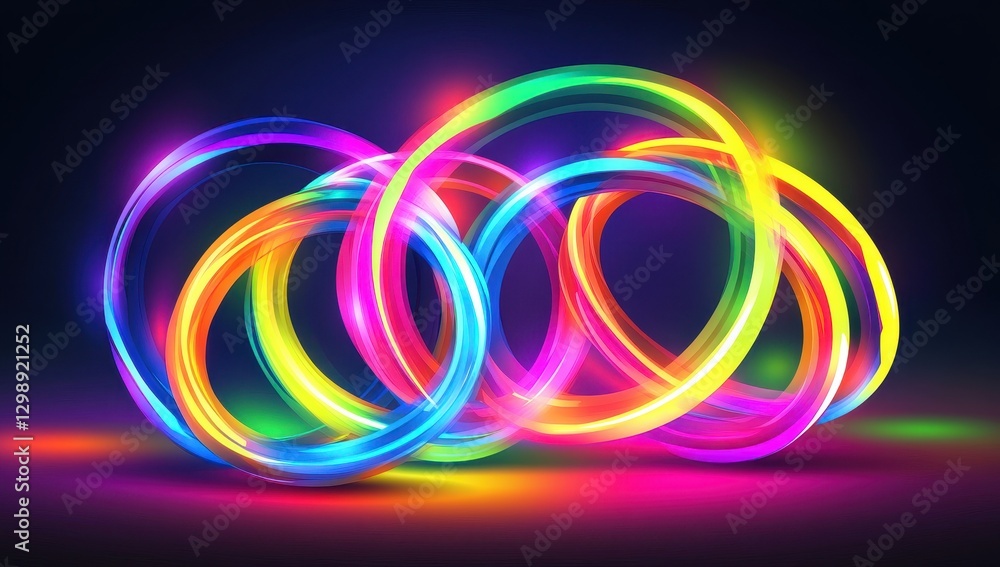 Poster colorful swirling lights abstract background with vibrant colors and dynamic movement for modern des