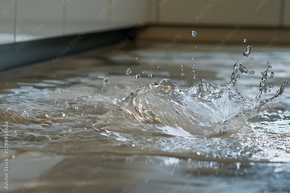 Poster dramatic water splashing on a smooth surface close up texture high resolution image