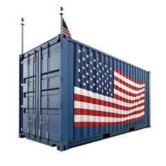 transparent background US Shipping Container Image