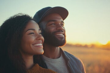 portrait of couple enjoying road trip smiling and laughing inside comfortable car