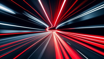 Dynamic red lines representing speed and motion