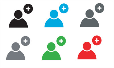 Add contact icon set