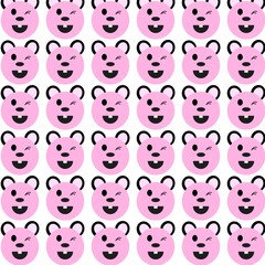 Pink bear pattern background
