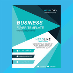 Colorful business flyer with abstract design