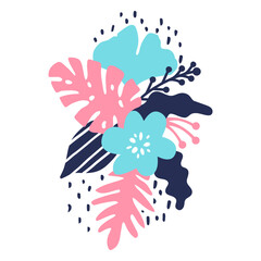 Obraz premium flower stem bud petal leaf pollen flat.