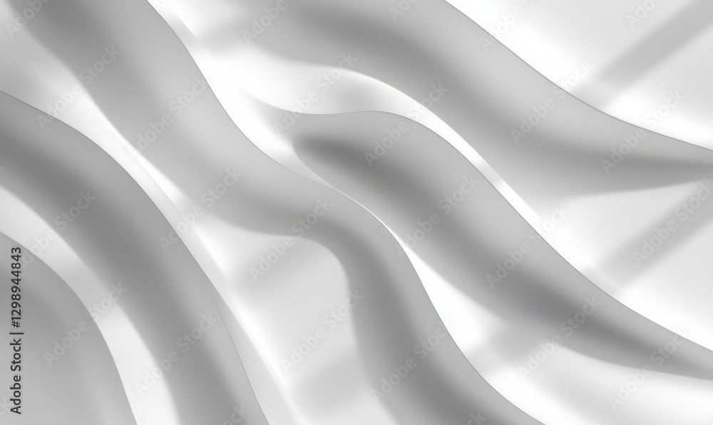 Aufkleber elegant flowing surface texture with soft curves and light play in bright white tones ideal for back