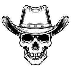 Cowboy Skull Svg File For Sublimation , Western Skull Svg , Western Cowboy Png , Sublimation Design , Digital Download