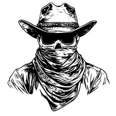 Cowboy Skull Svg File For Sublimation , Western Skull Svg , Western Cowboy Png , Sublimation Design , Digital Download