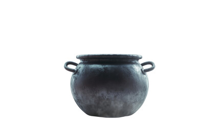 Empty witch cauldron with transparent background for halloween projects
