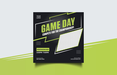 Basketball Game Day Championship Flyer with Registration Details