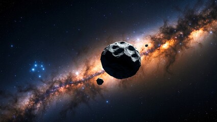 Vast expanse of asteroids in the cosmic belt