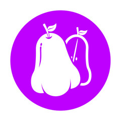 purple rose apple circle icon