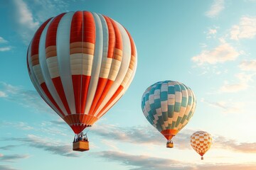 Fototapeta premium hot air balloon in clear sky