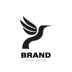 Fototapeta premium Hummingbird Logo. Hummingbird Logo Design. Hummingbird Logo Brand. Hummingbird Logo