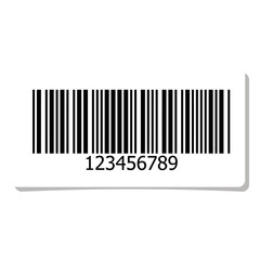Barcode and Numbers: A simplified graphic of a barcode and the number "123456789"