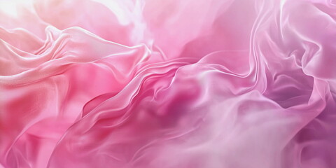 Obraz premium Abstract pink background. Drapery of bright iridescent fabric